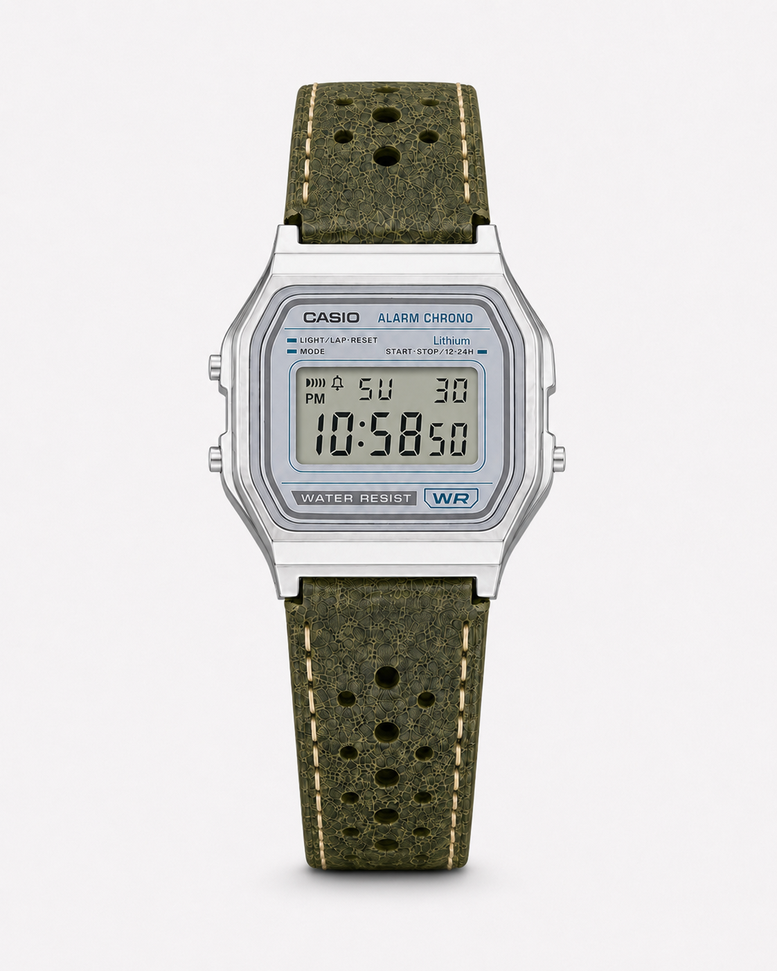 Casio A158 WEA 7DF Whitegreen By İonWatches
